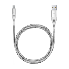 2DKX03MG ttec ExtremeCable Ekstra Dayanıklı Micro USB Şarj Kablosu 150cm Gümüş