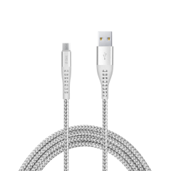 2DKX03MG ttec ExtremeCable Ekstra Dayanıklı Micro USB Şarj Kablosu 150cm Gümüş