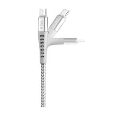 2DKX03MG ttec ExtremeCable Ekstra Dayanıklı Micro USB Şarj Kablosu 150cm Gümüş