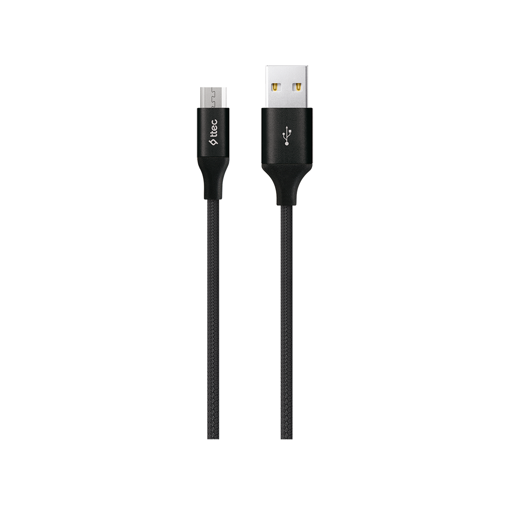 2DK22S ttec AlumiCable XXL Micro USB Şarj Kablosu 3mt. Siyah