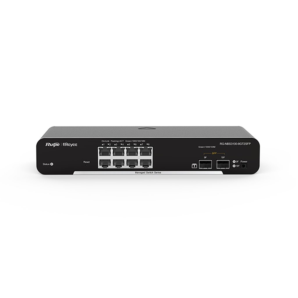 Reyee RG-NBS3100-8GTReyee RG-NBS3100-8GT2SFP 8 Portlu, 10/100/1000 Gigabit, L2 Yönetilebilir Switch, 2 SFP