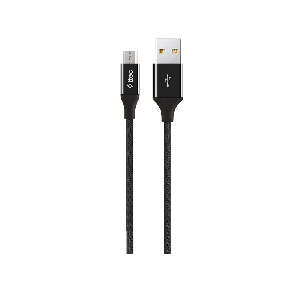 2DK11 ttec AlumiCable Micro USB Şarj Kablosu Siyah