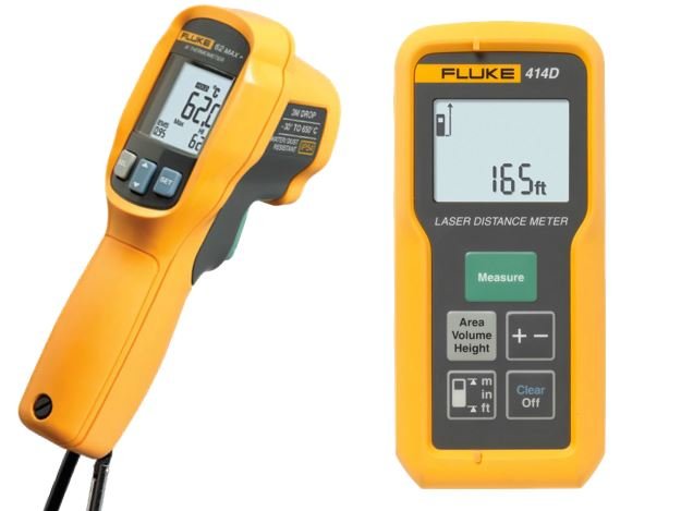 Fluke 414D / 62 MAX + Lazer Mesafe Ölçer / Kızılötesi Termometre Combo Kit