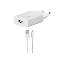 5TS01MB taks TS01 Seyahat şarj aleti 1.5A + MicroUSB kablolu Beyaz