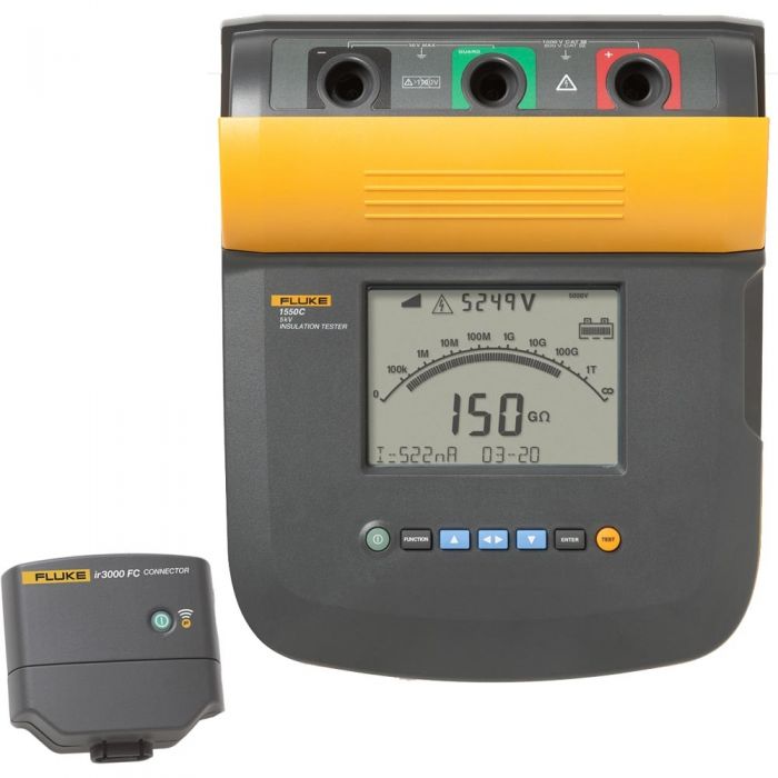 Fluke 1550C FC 5 KV Yalıtım Test Cihazı Seti w/IR3000FC