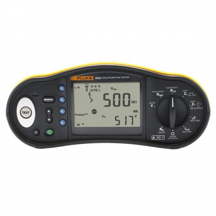 Fluke 1663 SCH (EU) Çok İşlevli Test Cihazı (RCD'li)