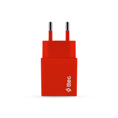 2SCS20L ttec SmartCharger Seyahat Şarj Aleti 2.1A + Lightning Kablo Kırmızı