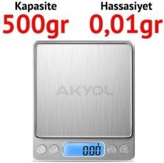 ALF 500 Hassas Cep Terazisi - Hassasiyet: 0,01 gr. Max: 500 gr.