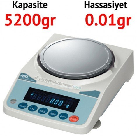 FZ 5000İ Dijital Hassas Terazi - Hassasiyet: 0.01 gr. Max: 5200 gr.