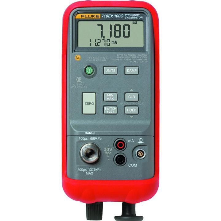 Fluke 718EX 30G Kendi İçinde Emniyetli Basınç Kalibratörü