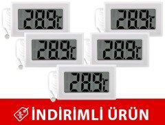 DC-1 Beyaz Pano Tipi Soketli Termometre (5´ li Paket)