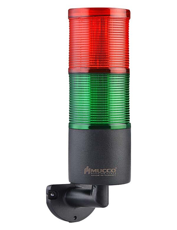 Mucco 2 Katlı Çakar Buzzer Işıklı Kolon 24v DC SNT-7024-CB2