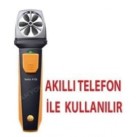 Testo 410i Akıllı Telefon ile Kullanılabilen Pervaneli Anemometre