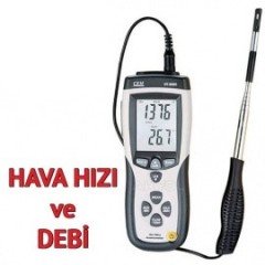 CEM DT-8880 Teleskobik Problu Kızgın Tel Hava Hızı, Debisi ve Sıcaklık Ölçer