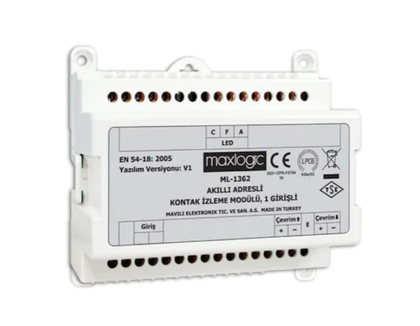 Mavili ML-1362 Maxlogic Akıllı Adresli Sistem Kontak İzleme Modülü, 1 Giriş