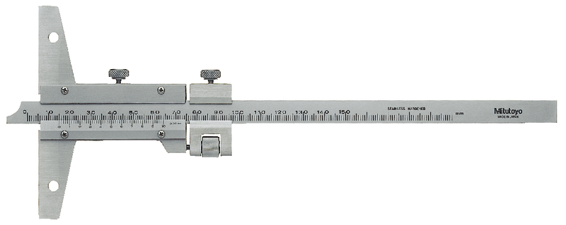 Mitutoyo 527-102 Vernier Derinlik Ölçer 0-200mm, 0,02mm, İnce ayar