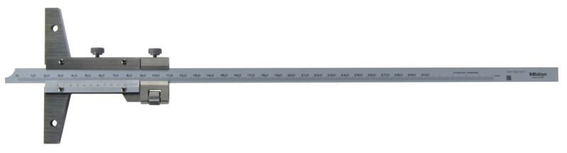 Mitutoyo 527-103 Vernier Derinlik Ölçer 0-300mm, 0,02mm, İnce ayar