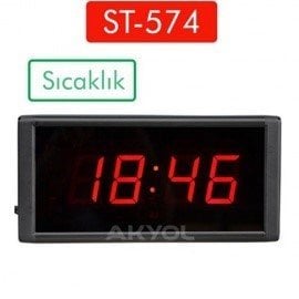 Loyka ST-574 Işıklı Termometre Saat