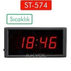 Loyka ST-574 Işıklı Termometre Saat