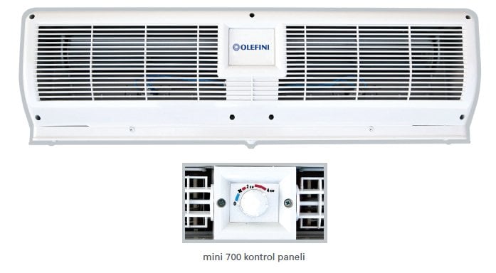 OLEFINI ELEKTRİKLİ ISITICILI HAVA PERDELERİ Mini Serisi MINI-700 (Genişlik : 699 mm)