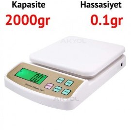 ECS 2000 Dijital Hassas Terazi - Hassasiyet: 0.1 gr. Max: 2000 gr.