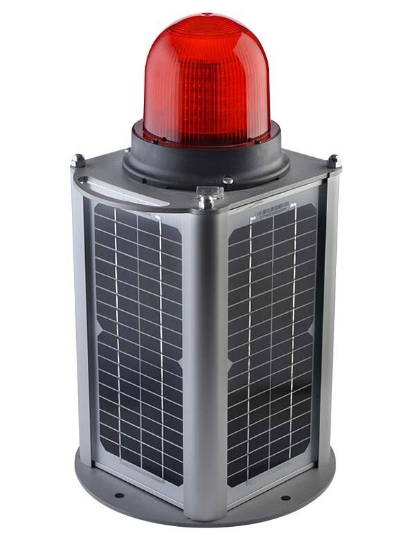 Mucco Tabana Montaj Solar Panelli Uçak İkaz Lambası Flaşör / Sabit Işık SNT-U125-SLT25