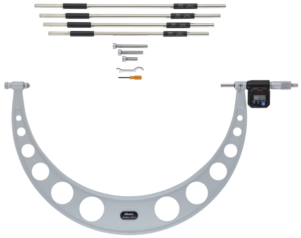 Mitutoyo 340-521 400-500 mm Değiştirilebilir Uçlu Dijital Dış Çap Mikrometre