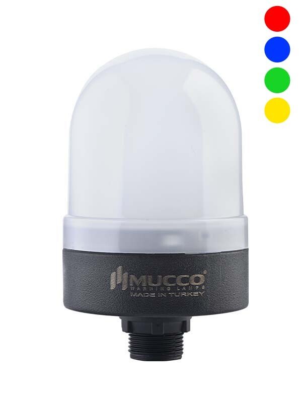 Mucco RGB Buzzer Mini Tepe Lambası 10cm Ayaklı 12-24V AC/DC SNT-S74-B-RGB-10T