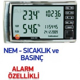 Testo 622 Nem Sıcaklık ve Basınç Ölçer ''Alarmlı''