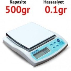 JKH 500 Dijital Hassas Terazi - Hassasiyet: 0.1 gr. Max: 500 gr.