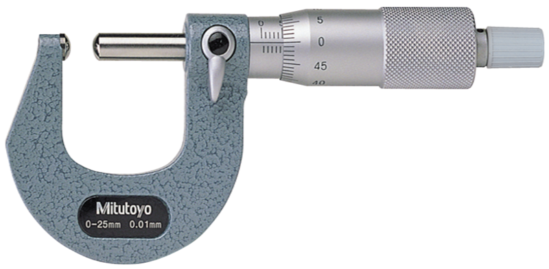 Mitutoyo 115-215 0-25mm Küresel Ölçü Yüzlü Özel Mikrometre