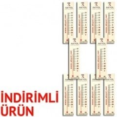 10 ADET Küçük Tip Promosyon Ahşap Oda Termometresi