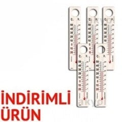 5 ADET Model 680 Büyük Tip Ahşap Oda Termometresi