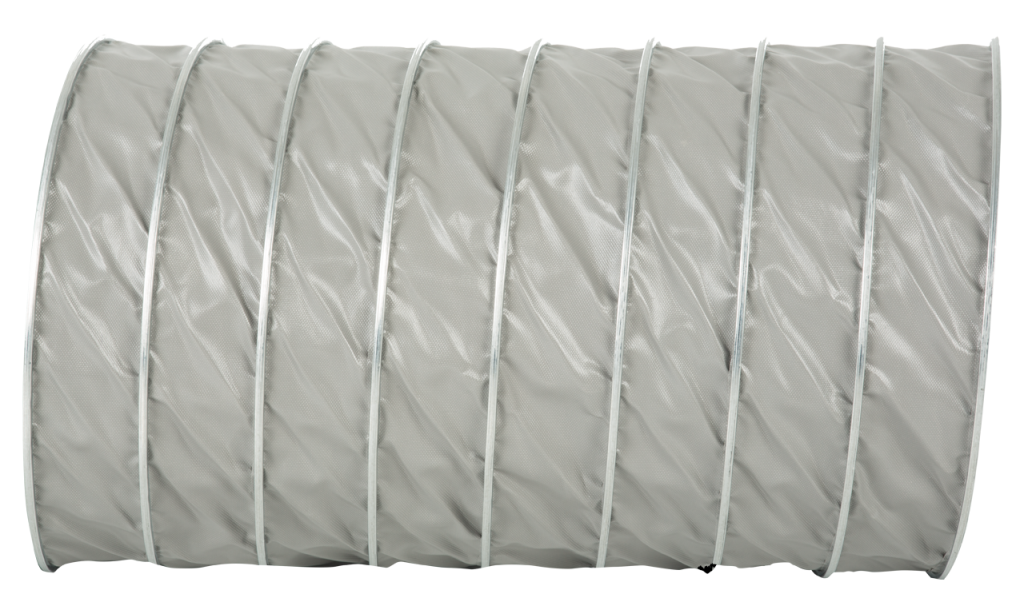 CLIP SIMFLEKS PVC.F 350 Mikron Ø254mm Endüstriyel Takviyeli PVC Flexible Hava Kanalı (1metre fiyatıdır.)