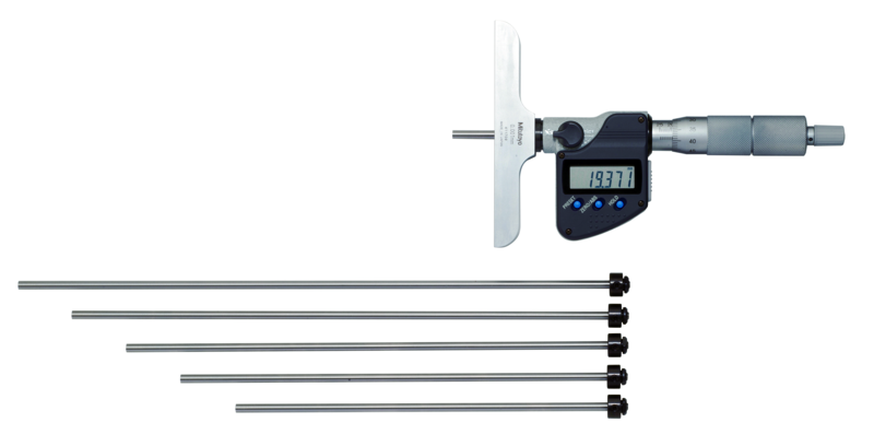 Mitutoyo 329-251-30 0-300mm Ölçüm Aralığı Dijital Değiştirilebilir Uçlu Derinlik Mikrometresi