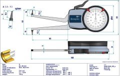 H240 Mekanik İç Çap Kanal Komparatörü 40-60 mm