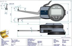 G240 Dijital İç Çap Kanal Komparatörü 40-60 mm