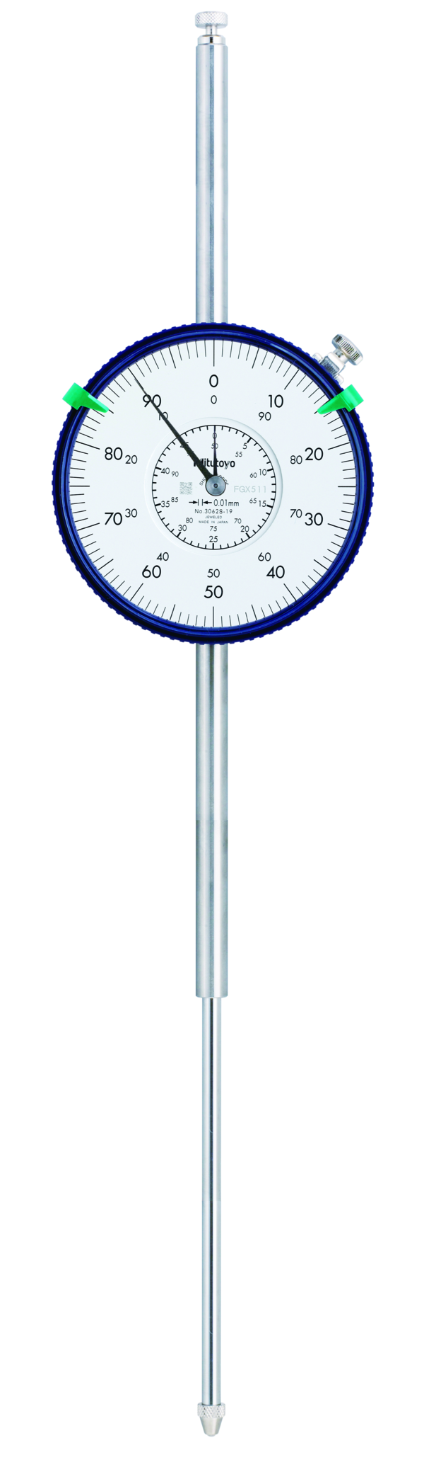 Mitutoyo 3062S-19 100mm Ölçüm Aralıklı 0,01mm Çözünürlüklü Ölçüm Aralıklı Komparatör Saati
