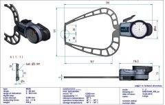 D450 Mekanik Dış Çap Kanal Komparatörü 0-50 mm