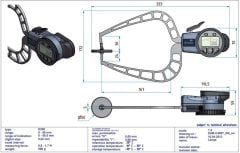 C450T Dijital Dış Çap Kanal Komparatörü 0-50 mm