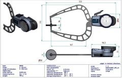 D450T Mekanik Dış Çap Kanal Komparatörü 0-50 mm