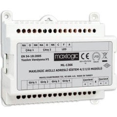 Mavili ML-1366/M Maxlogic Adresli 4/2 I/O Modül, 4 Kontak İzleme, 2 Röle Çıkışı, Marin