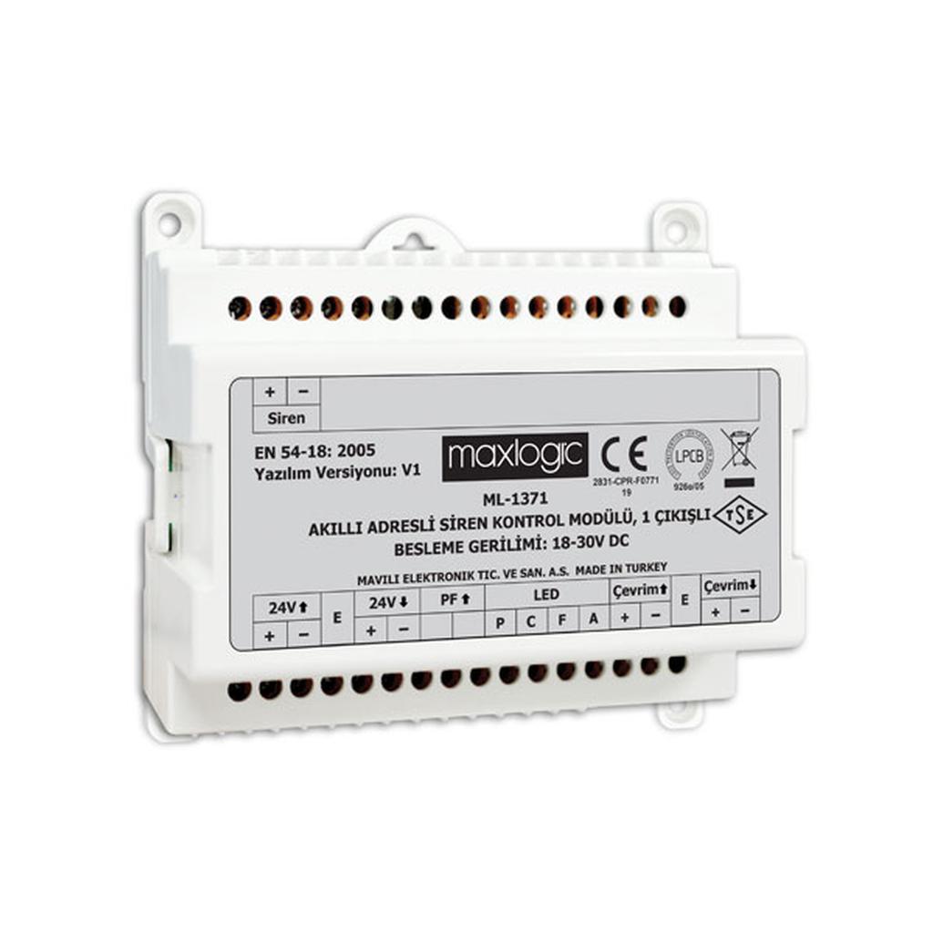 Mavili ML-1371/M Maxlogic Adresli Siren Kontrol Modülü, 1 Çıkış, Marin