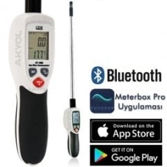 CEM DT 1880 Teleskobik Problu Kızgın Tel Hava Hızı ve Sıcaklık Ölçer Anemometre (Kayıt Özellikli)