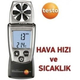 Testo 410-1 Anemometre (Hız+Sıcaklık)