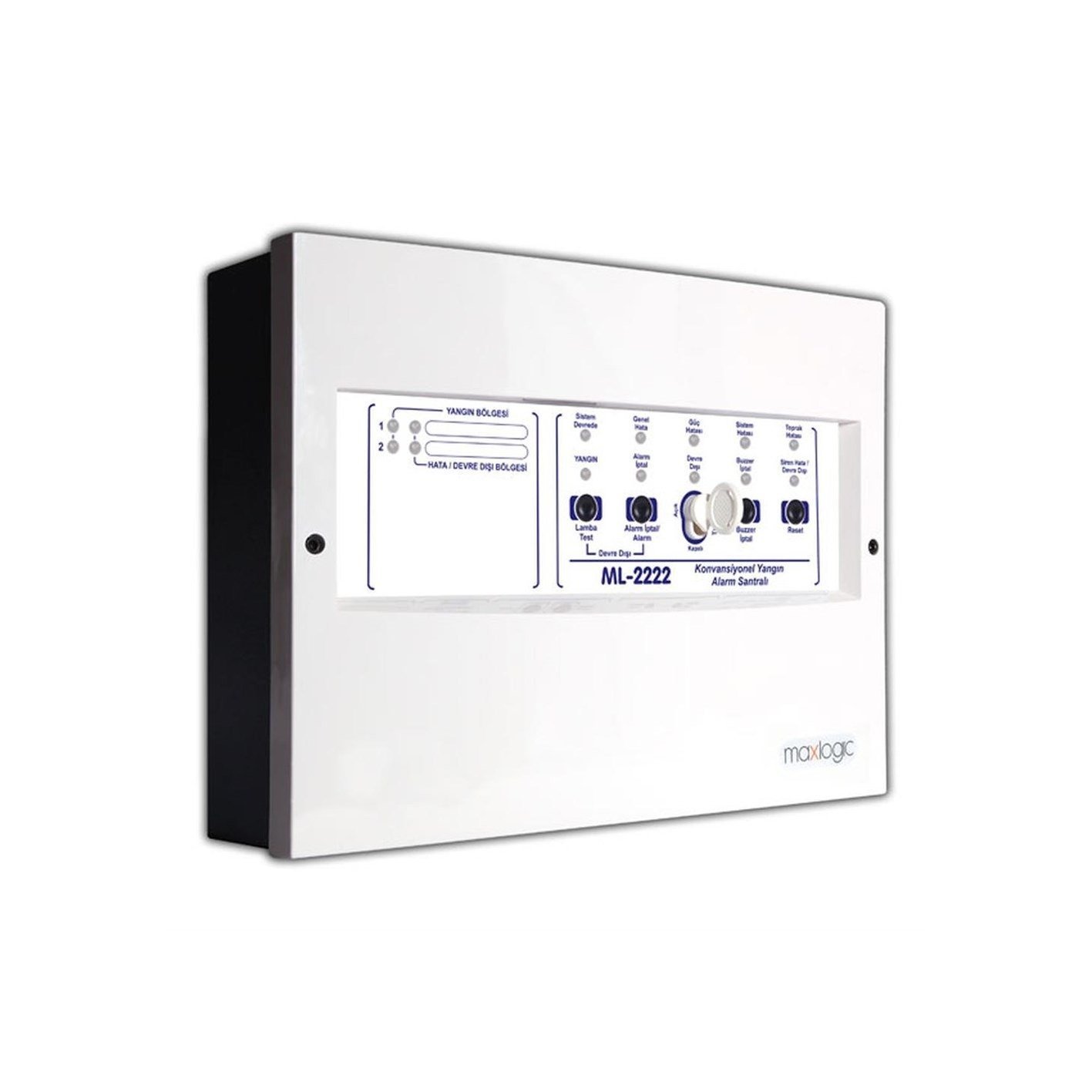Mavili ML-2222/M Maxlogic Konvansiyonel Yangın Alarm Santrali, 2 Bölge, Marin