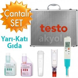 Testo 206 pH2 pH ve Sıcaklık Ölçer (Yarı-Katı Gıda) Çantalı Set