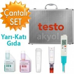 Testo 206 pH2 pH ve Sıcaklık Ölçer (Yarı-Katı Gıda) Çantalı Set
