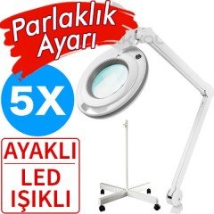 6017 Ayarlanabilir Işık Seviyeli Ayaklı Büyüteç (5X)