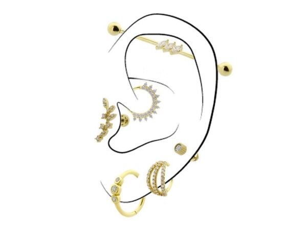 Köprü Piercing 14k gold